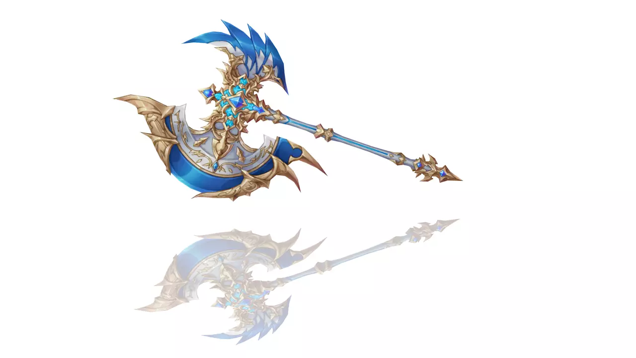 King Axe Low-poly 3D model_0