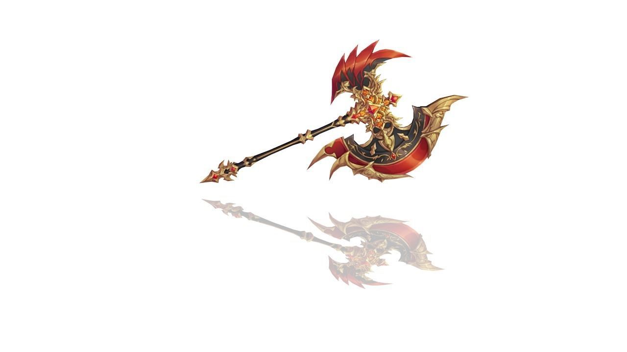 King Axe Low-poly 3D model_1