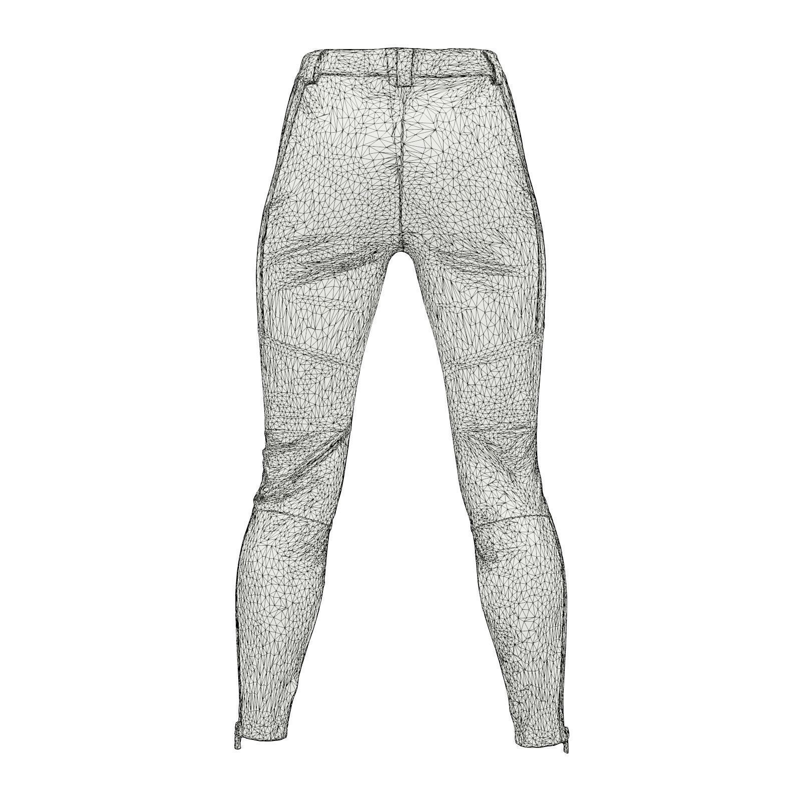 French Leather Trousers 3D model_9