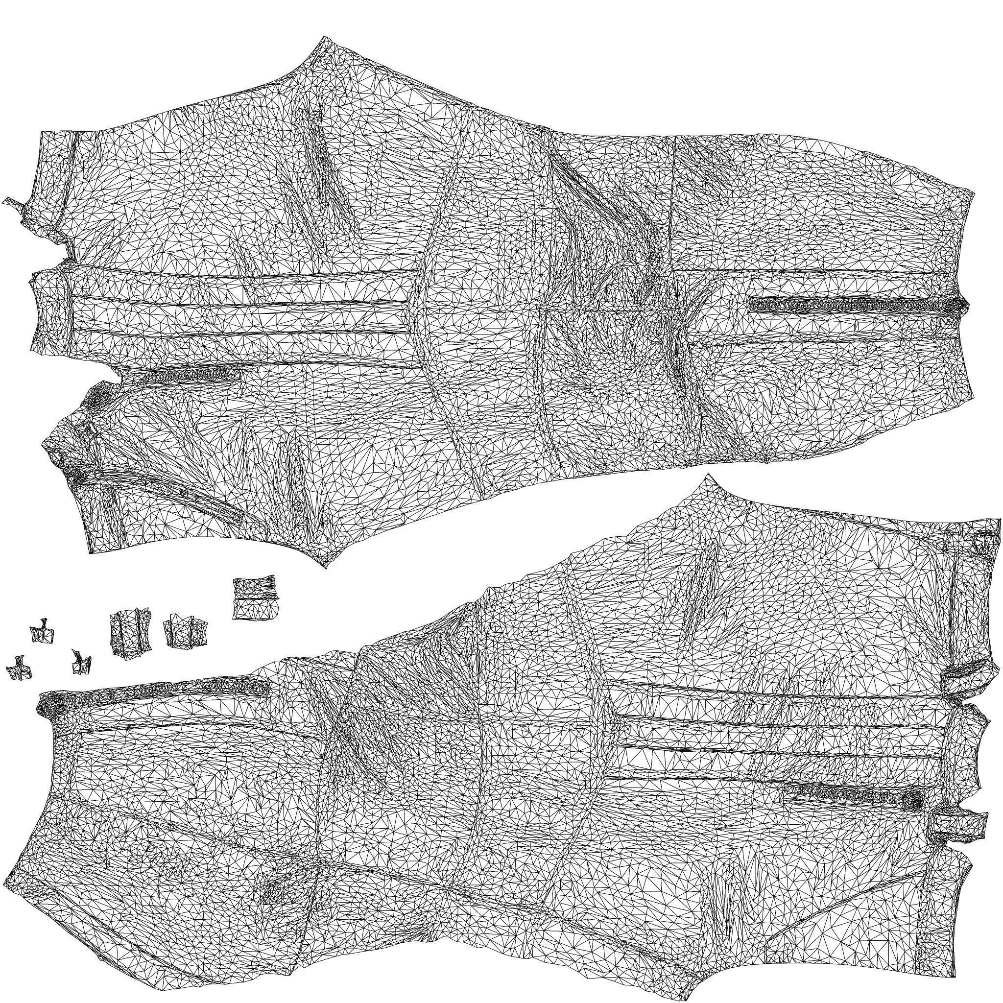 French Leather Trousers 3D model_10