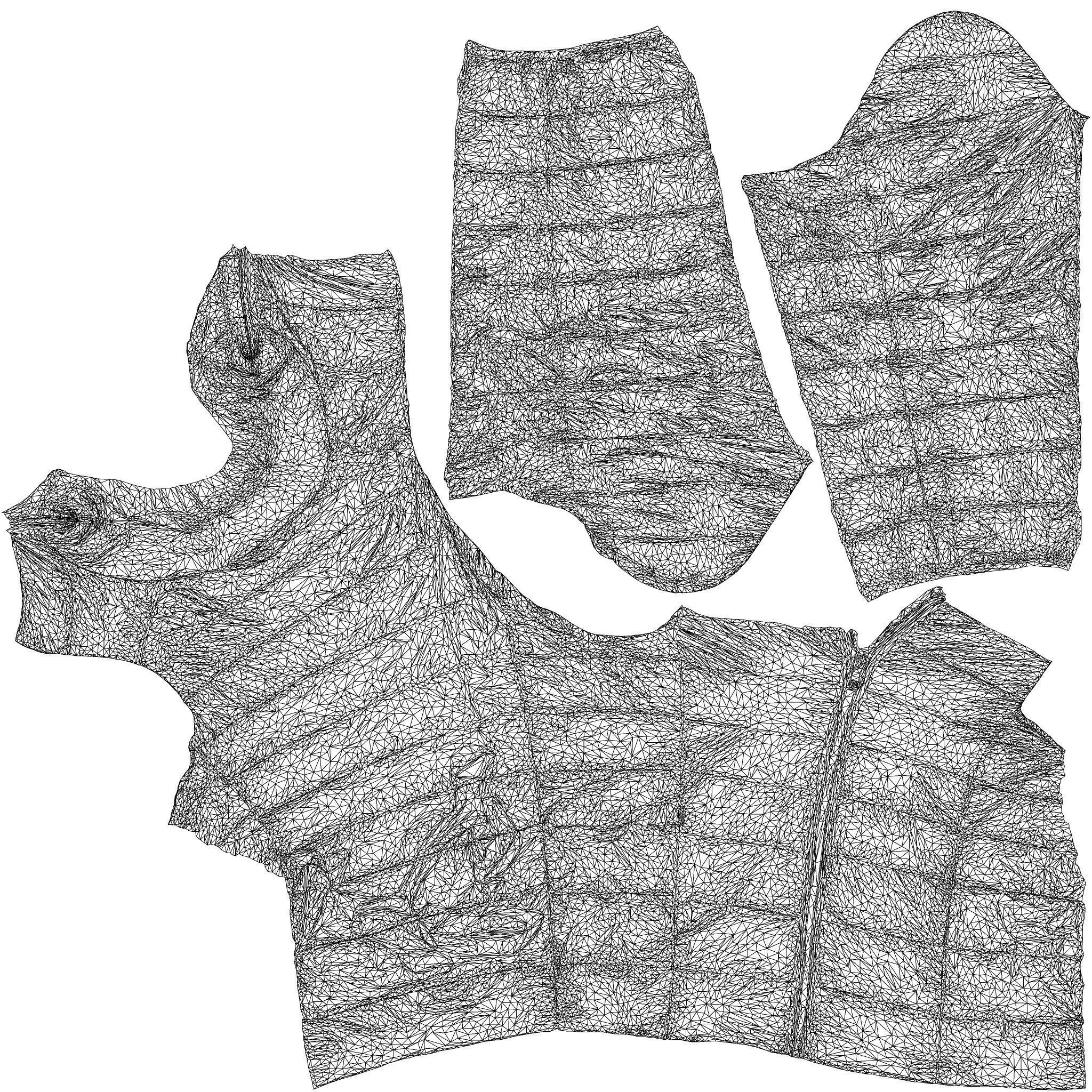 Fluffy Bands Jacket 3D model_8