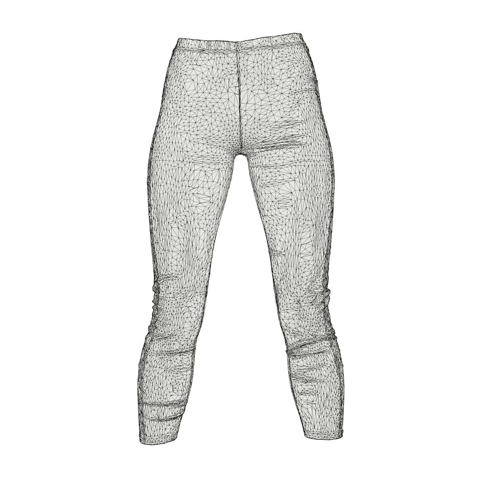 Flower Sides Laced Leggings 3D model_8
