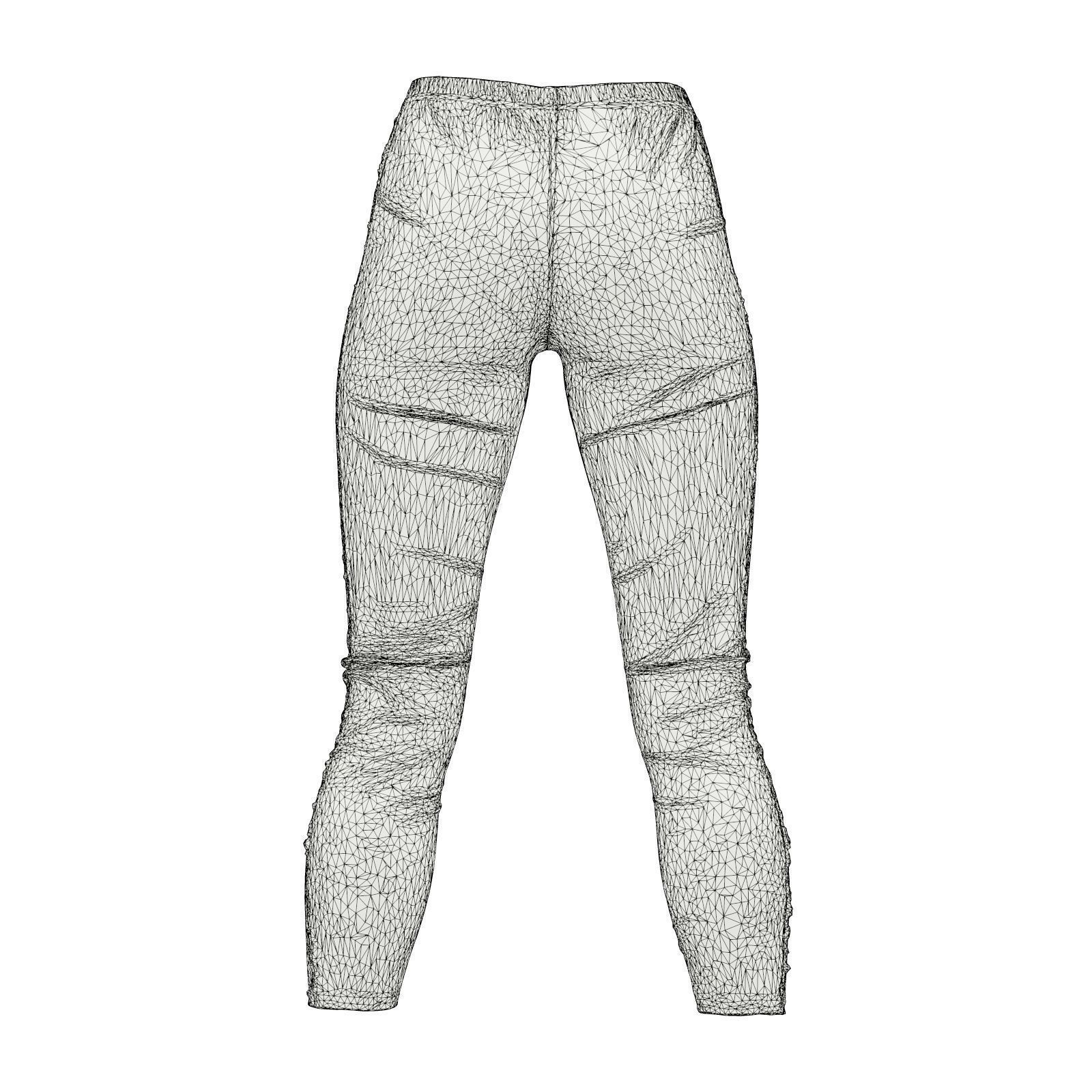 Flower Sides Laced Leggings 3D model_9