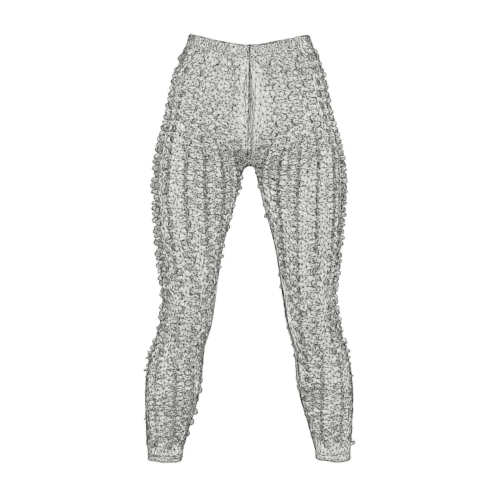 Flared Hole Leggings 3D model_8