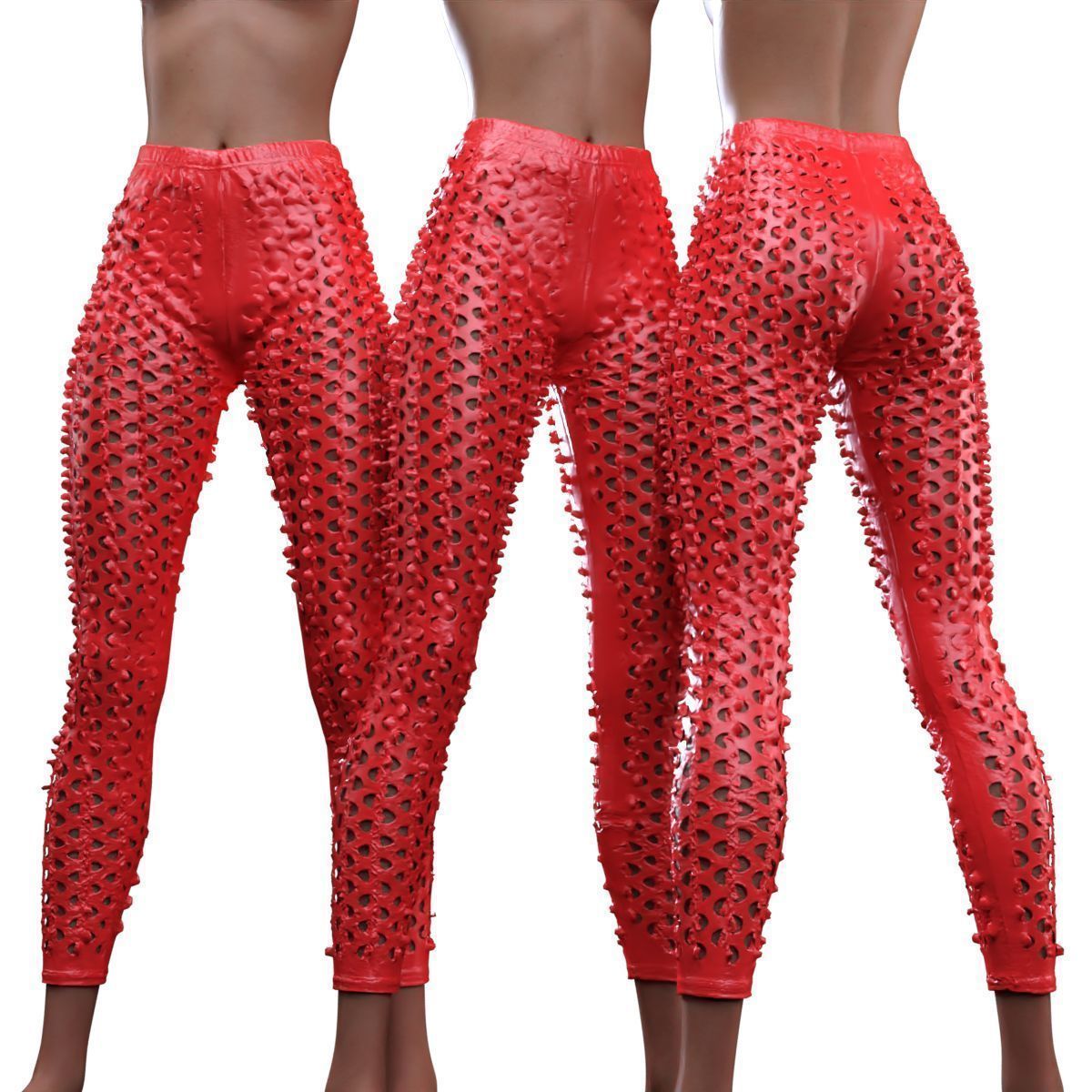 Flared Hole Leggings 3D model_13