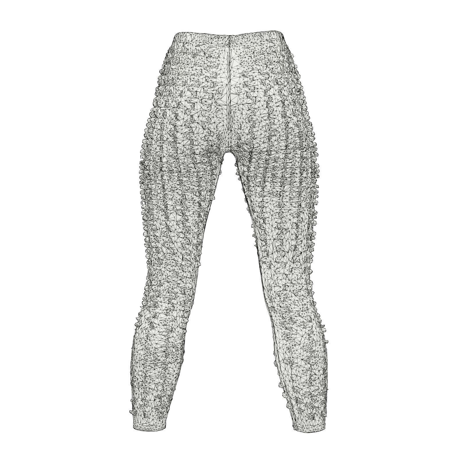 Flared Hole Leggings 3D model_9