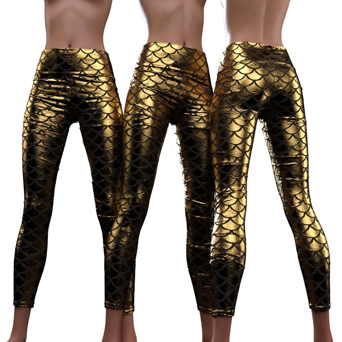Fish Scale Leggings 3D model_1