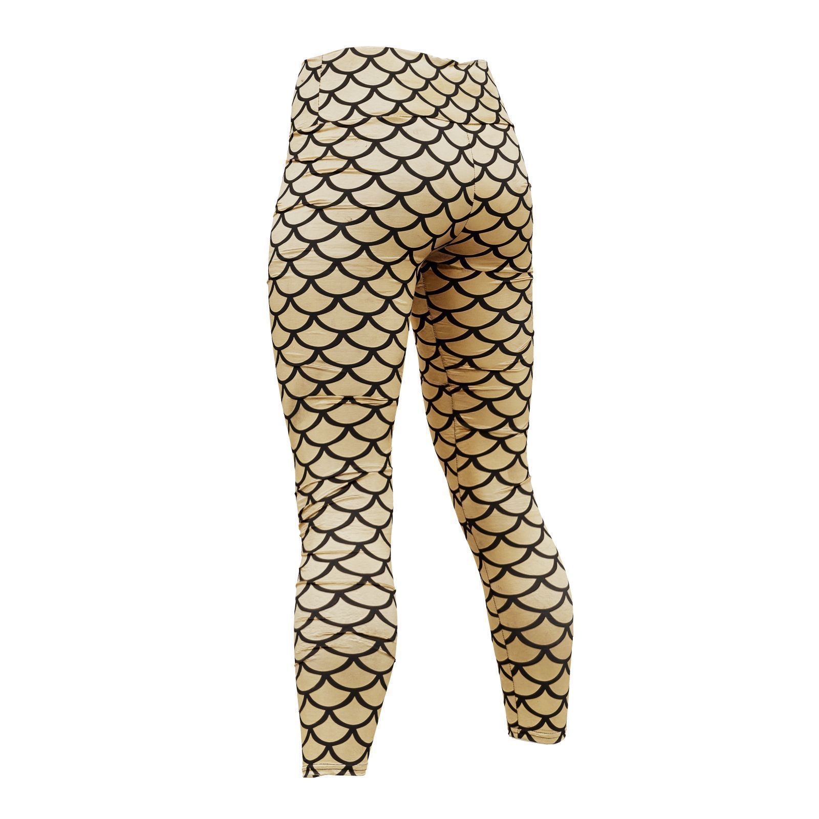 Fish Scale Leggings 3D model_5