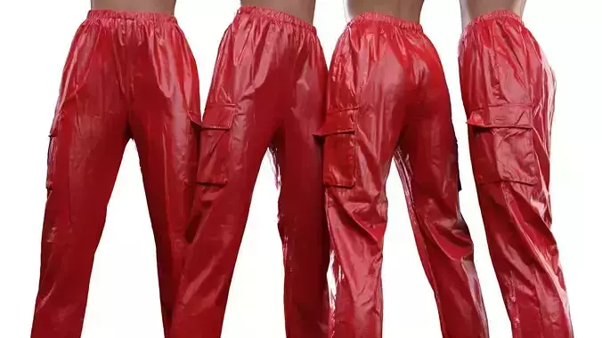 Fiber Vinyl Jogging Trousers 3D model