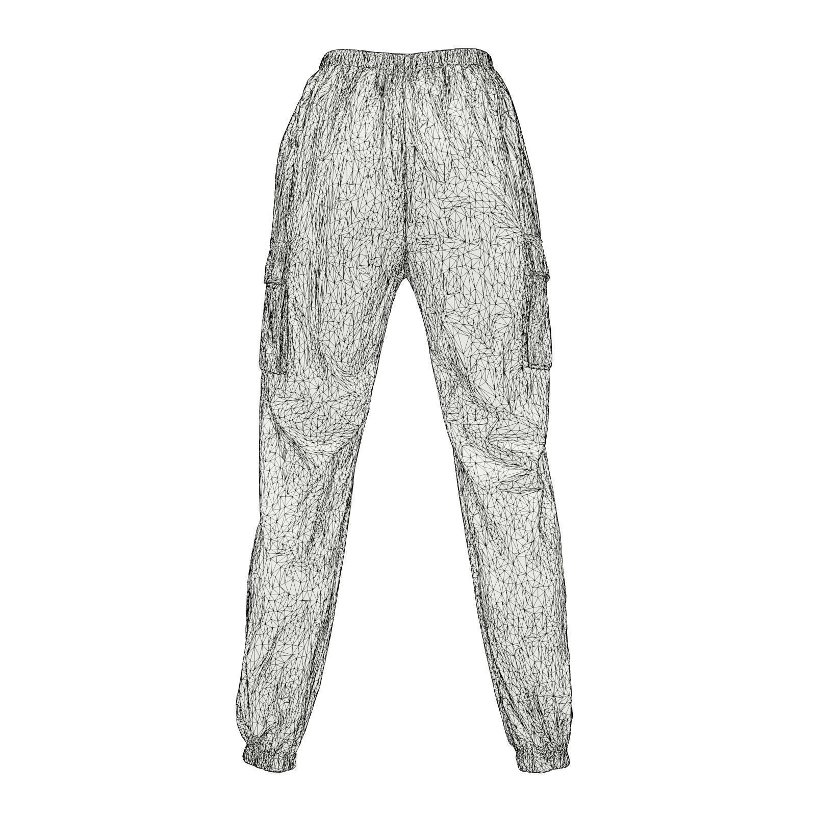 Fiber Vinyl Jogging Trousers 3D model_9