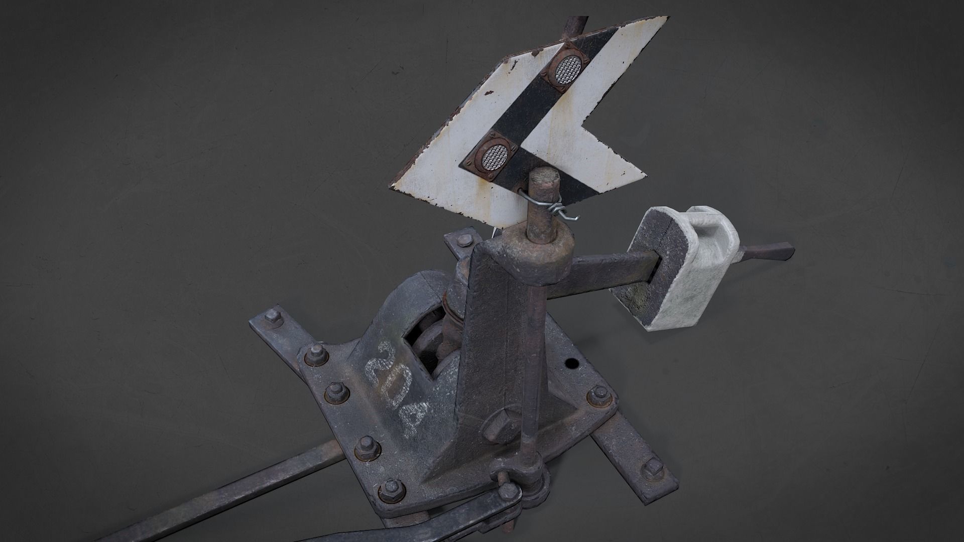 Arrow Railway Low-poly 3D model_4