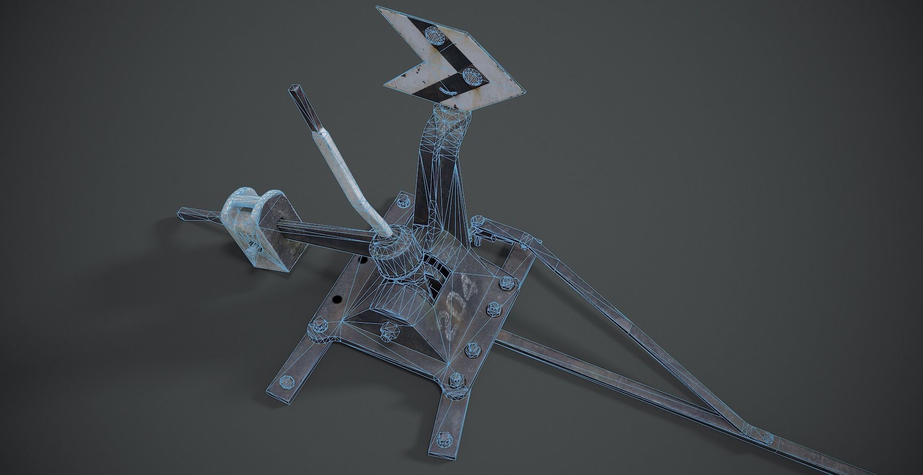 Arrow Railway Low-poly 3D model_6