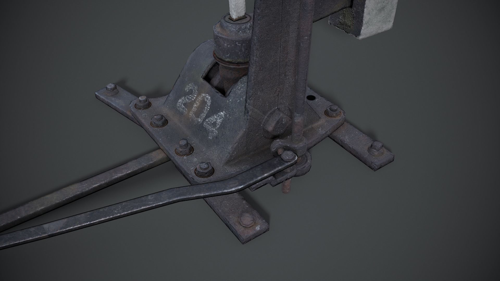 Arrow Railway Low-poly 3D model_8