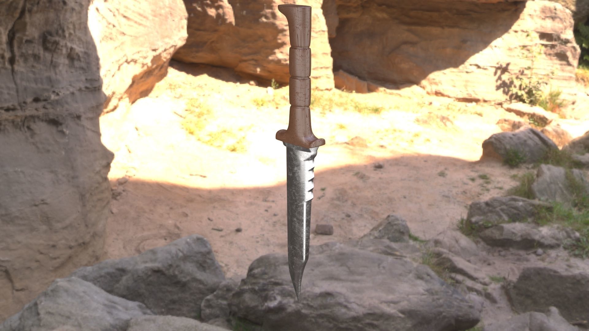 Combat Knife 3D model_2