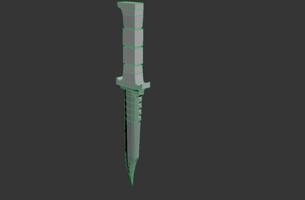 Combat Knife 3D model_4