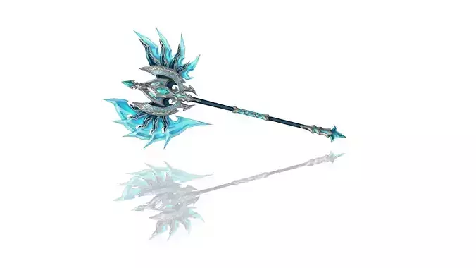 Legendary Axe Low-poly 3D model