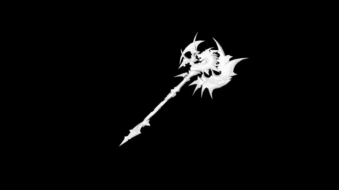 Sacred Axe Low-poly 3D model_3