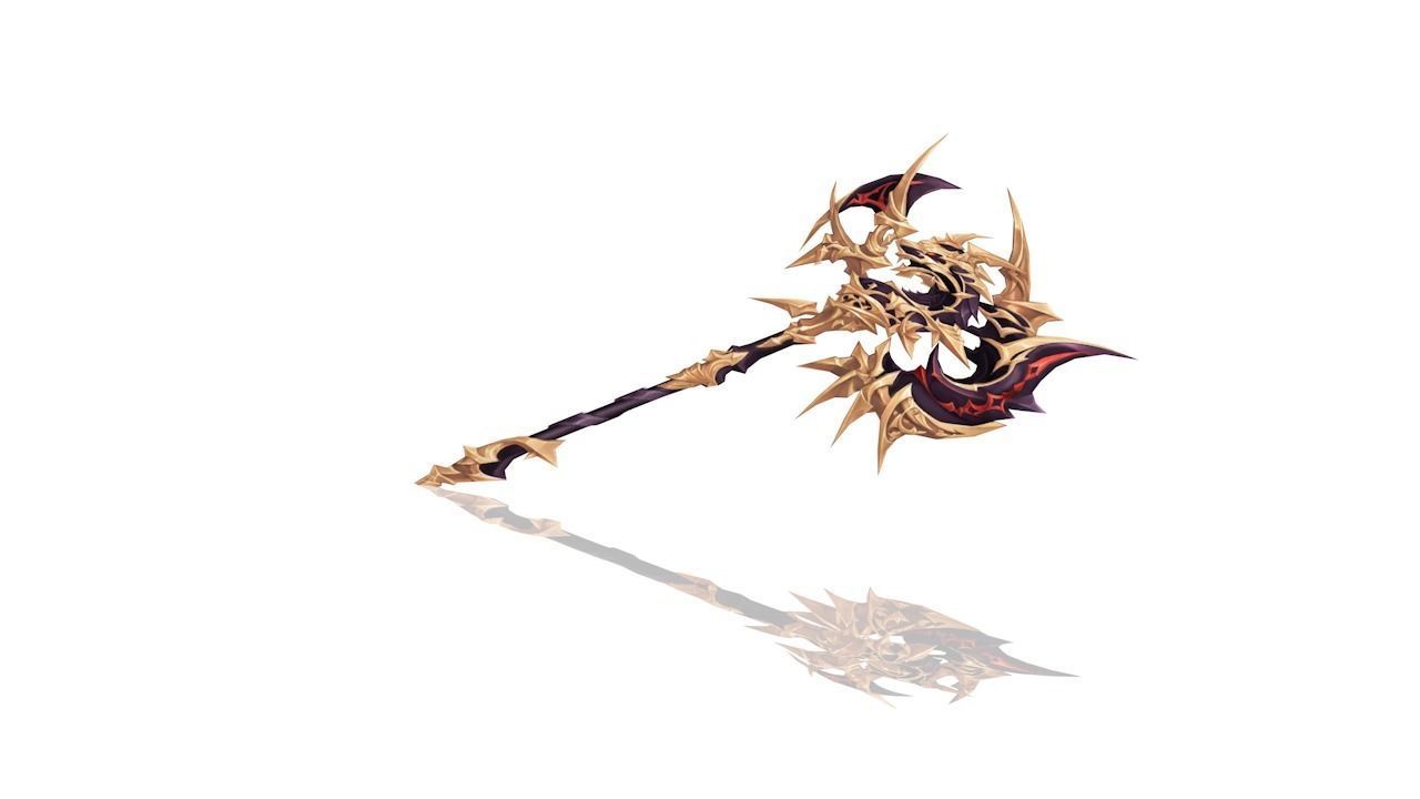 Sacred Axe Low-poly 3D model_1