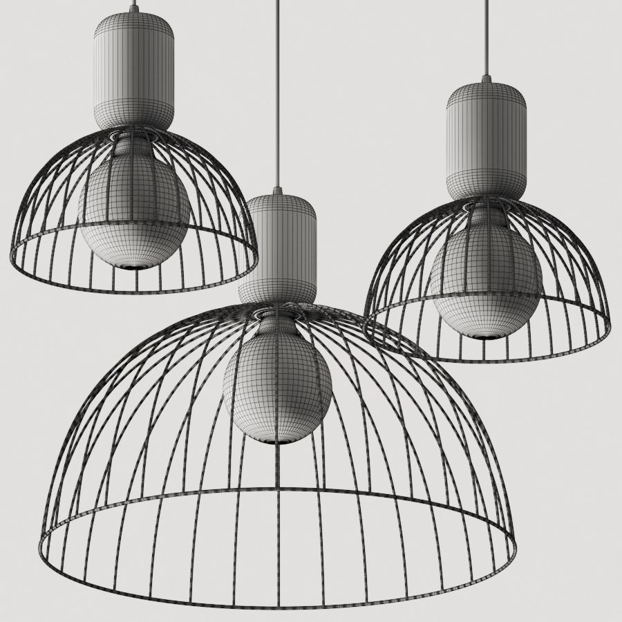 Leds C4 Contrast Pendant Lamps 3D model_1