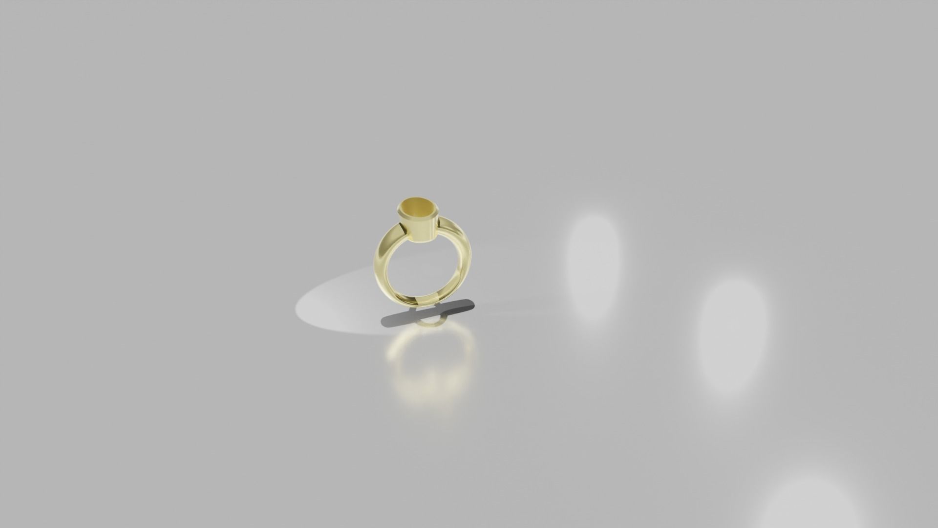 Stone-Setting Ring Oval 3D print model_1