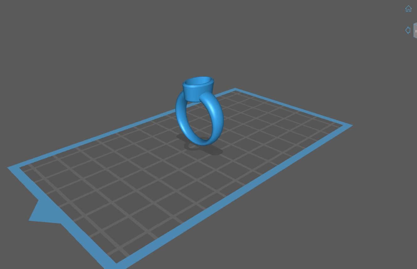 Stone-Setting Ring Oval 3D print model_3