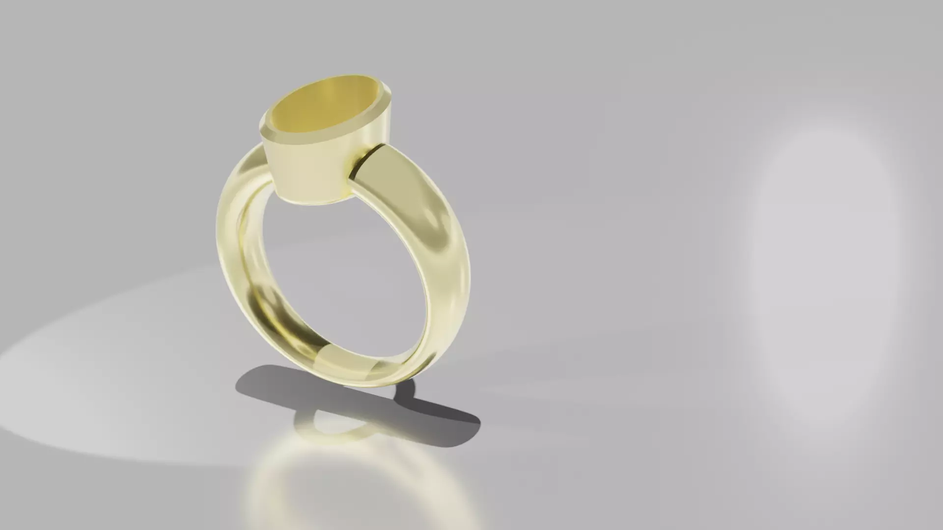 Stone-Setting Ring Oval 3D print model_0