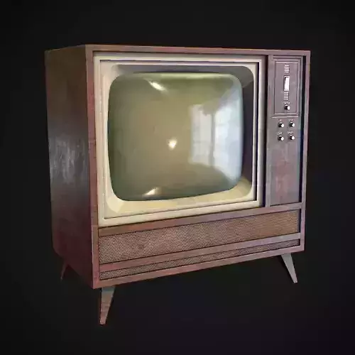 Retro TV Low-poly 3D model