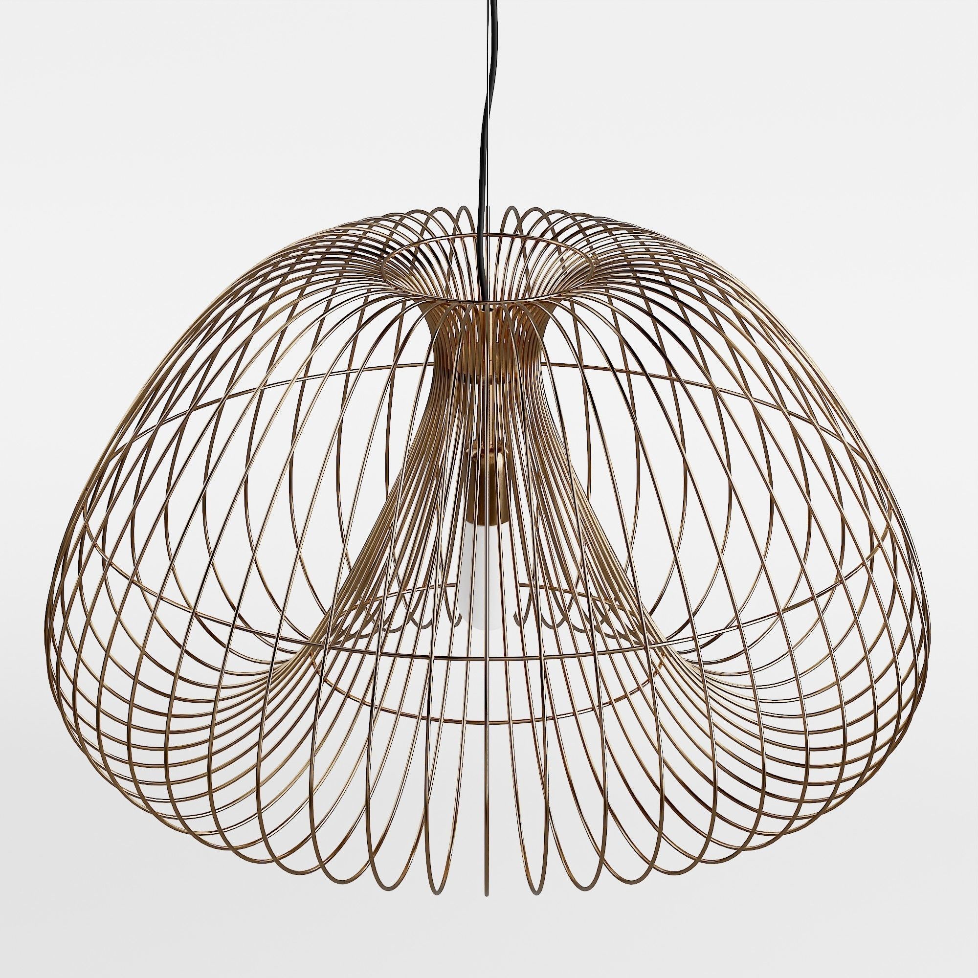 Cosmo Brass Wire Pendant Light 3D model CGTrader