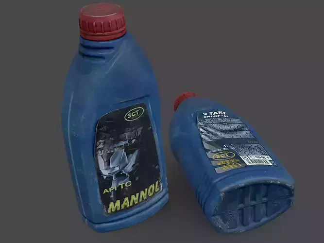 Motor Oil 2T Bottle 3D model