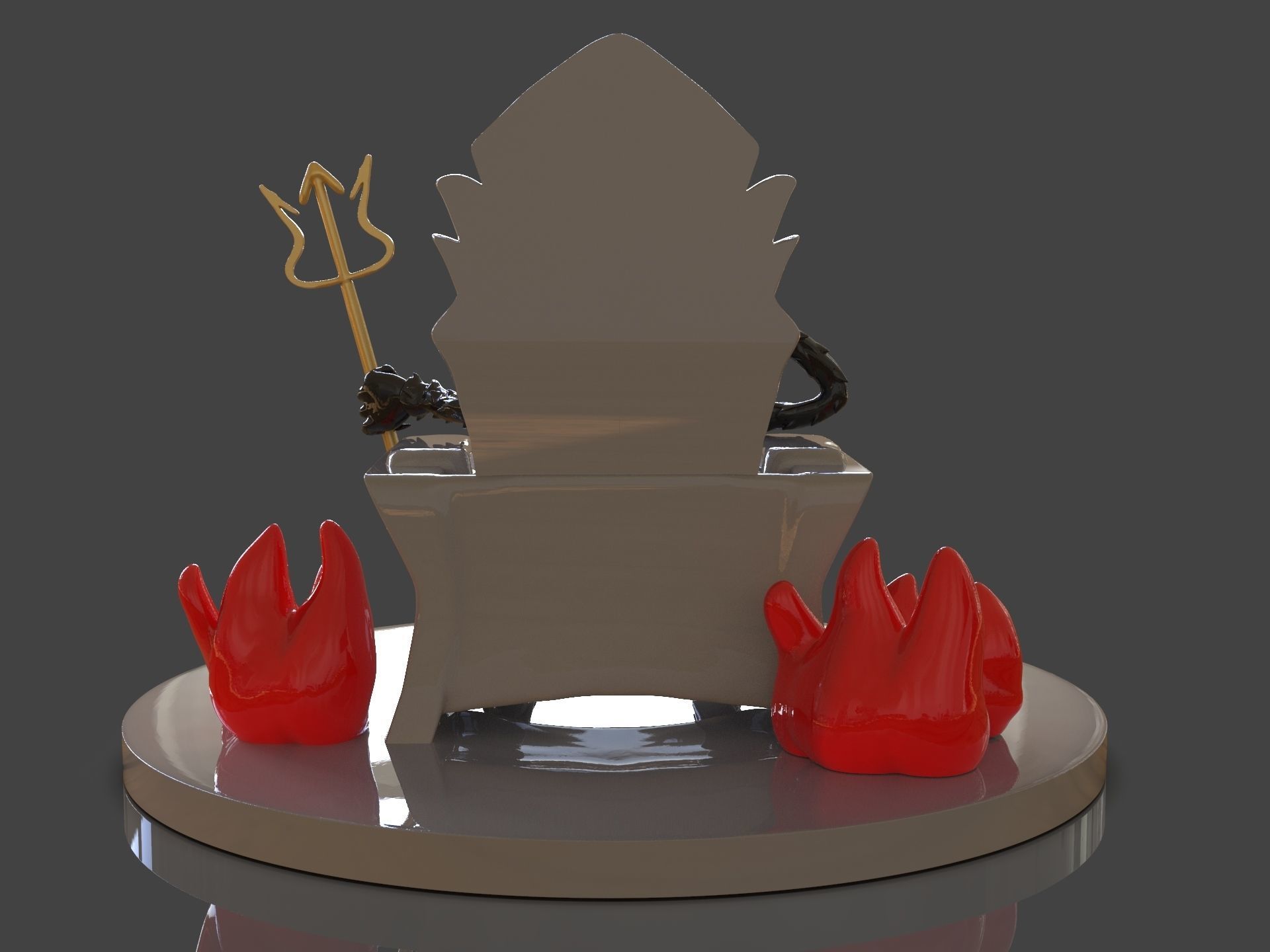 Cuphead The Devil Sculpture 3D print model_26