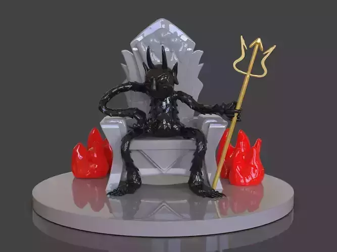 Cuphead The Devil Sculpture