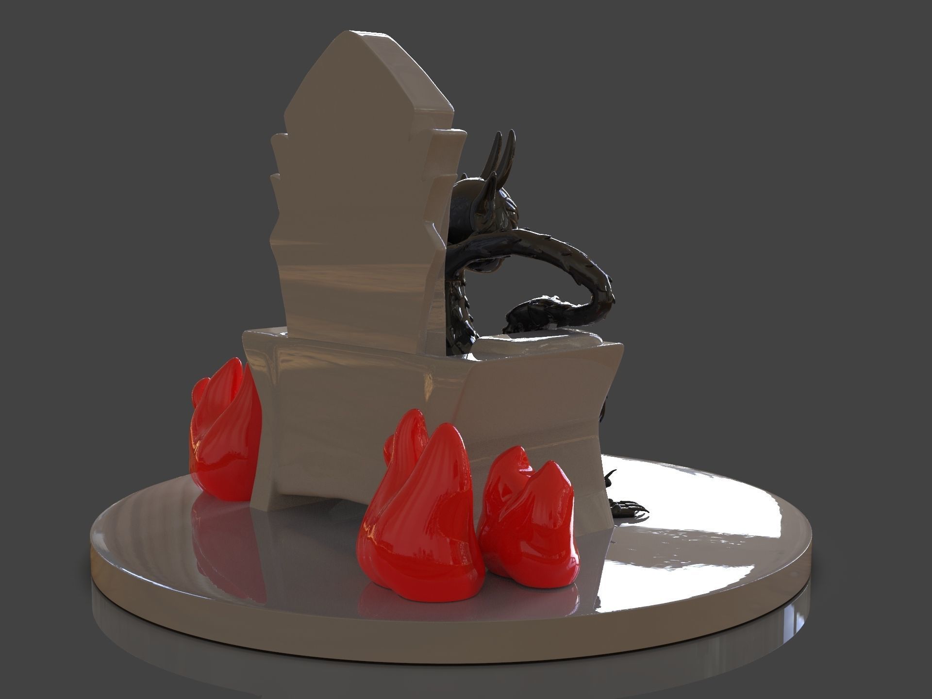 Cuphead The Devil Sculpture 3D print model_27