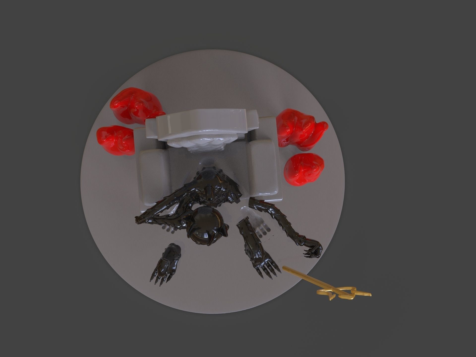 Cuphead The Devil Sculpture 3D print model_22