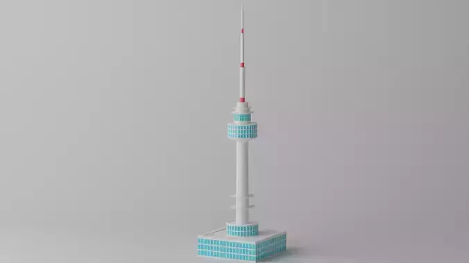 Cartoon N Seoul Tower Landmark