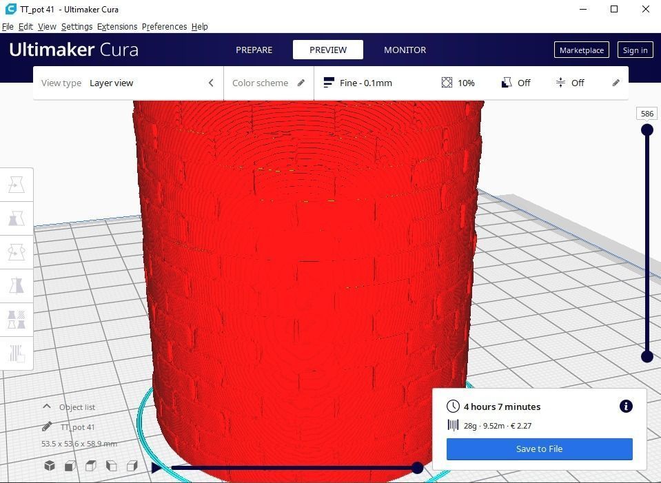 Bricks pot 41 plant 3D print model_12