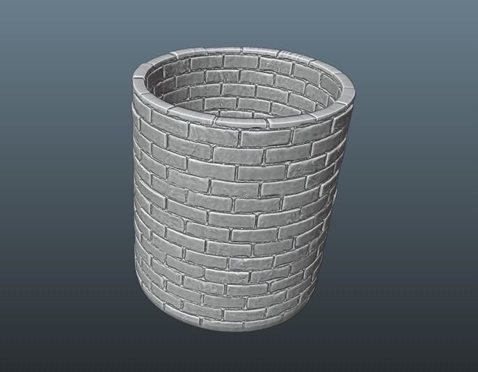 Bricks pot 41 plant 3D print model_10