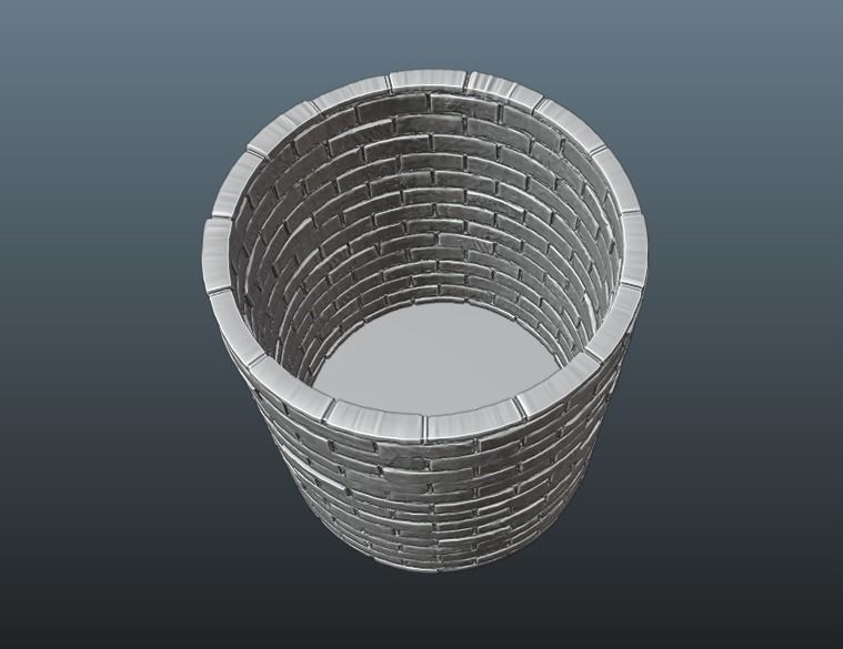 Bricks pot 41 plant 3D print model_11