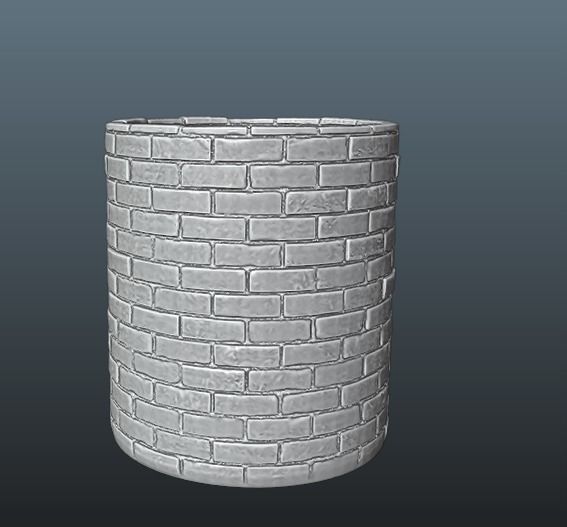 Bricks pot 41 plant 3D print model_9
