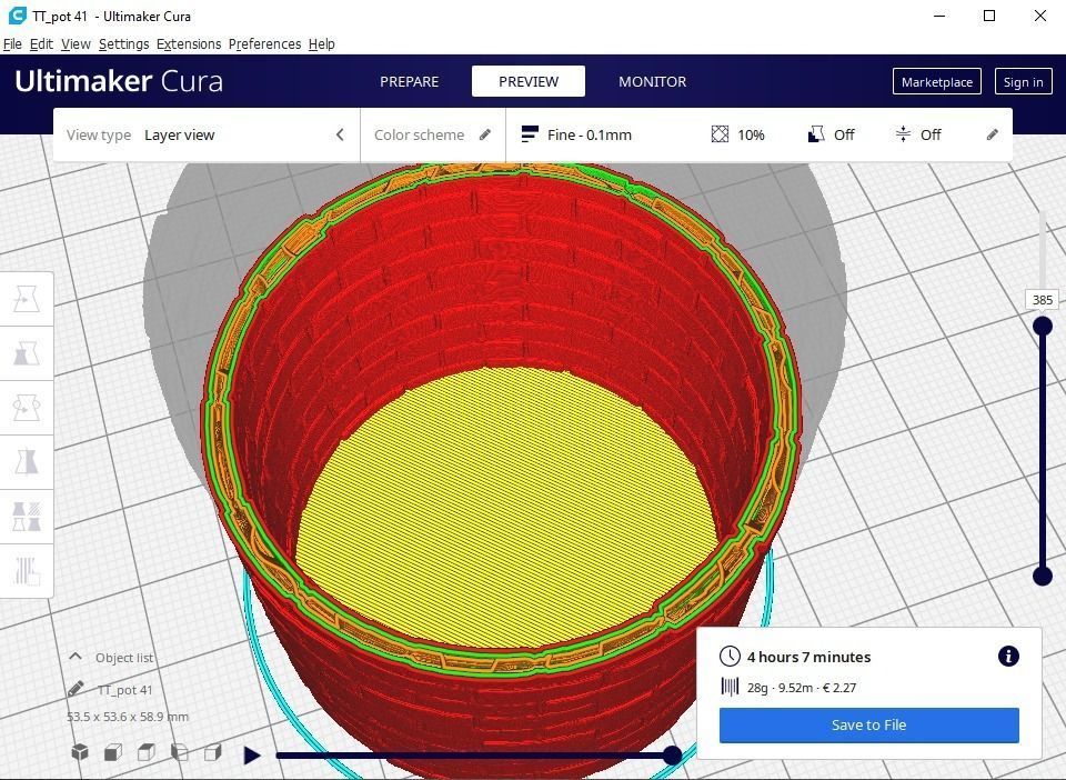 Bricks pot 41 plant 3D print model_13