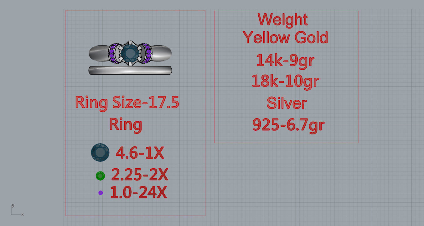 Rings two wedding 3D print model_7