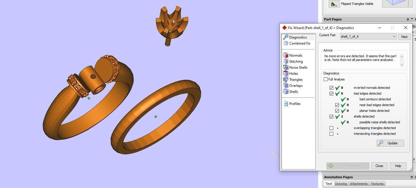 Rings two wedding 3D print model_8