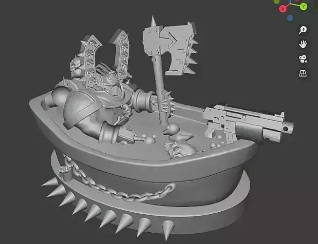 Bathzerker warhammer in boat