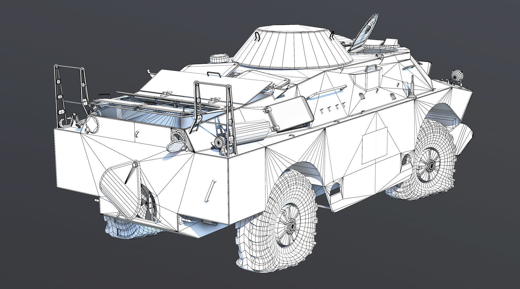BRDM-2 Rusty Low-poly 3D model_8