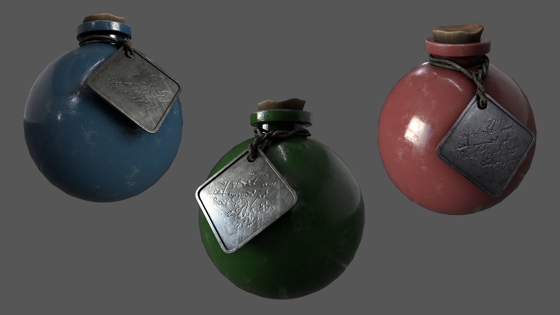 Potion Vial 01 3D model_4