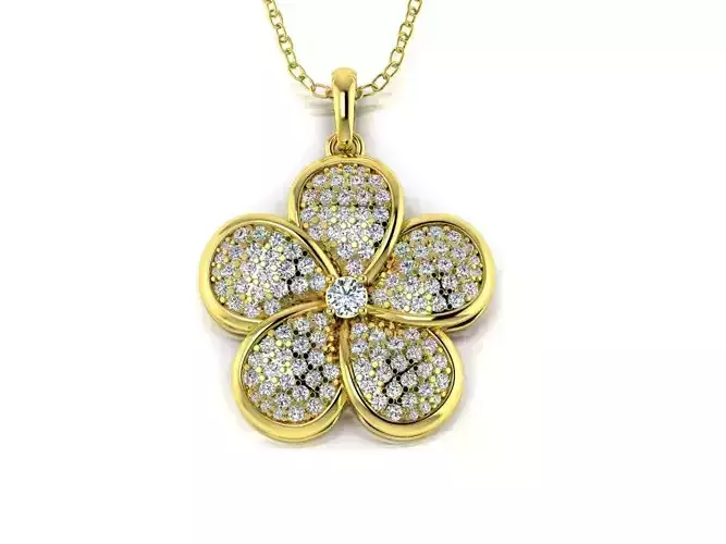 Diamond Jewelry Pendant Flower