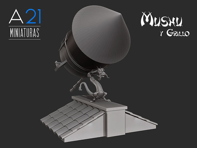 Mushu from Mulan 3D Model 3D print model