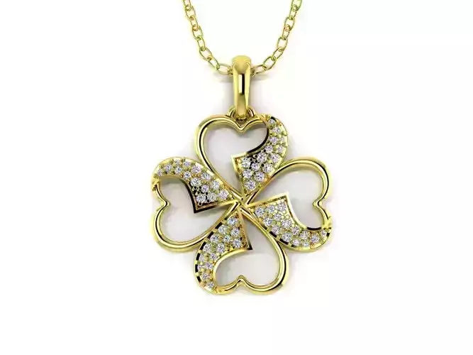 Diamond Jewelry Pendant Hearts