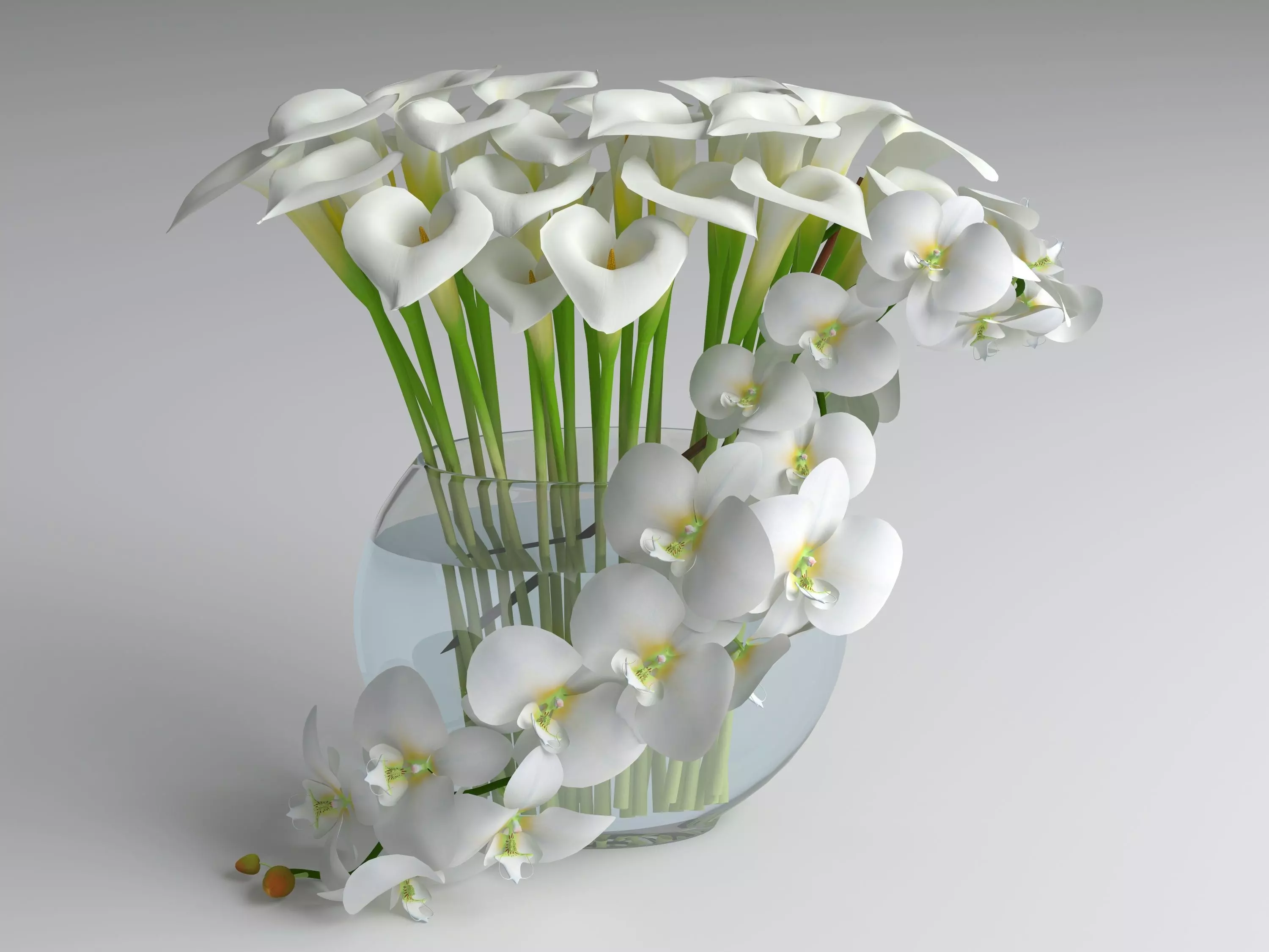 Flowers composition 03 3D model_0