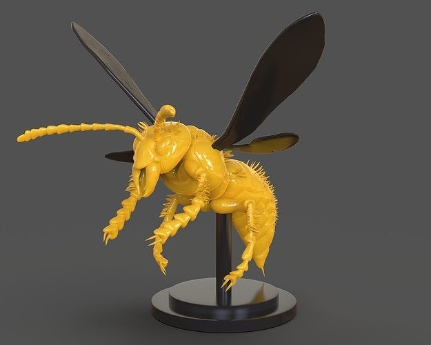 Murdering Asian Hornet Sculpture 3D print model