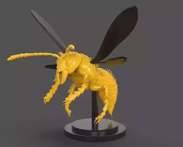 Murdering Asian Hornet Sculpture 3D print model